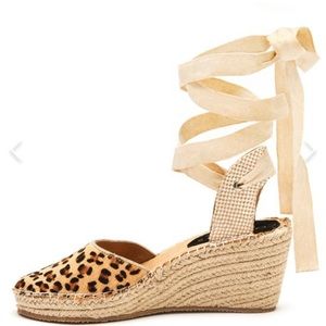 Leopard Print Wedge Espadrille Size 9